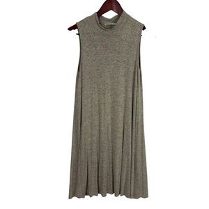 Acemi Oatmeal Mock Neck Sleeveless Swing Dress Women's Small